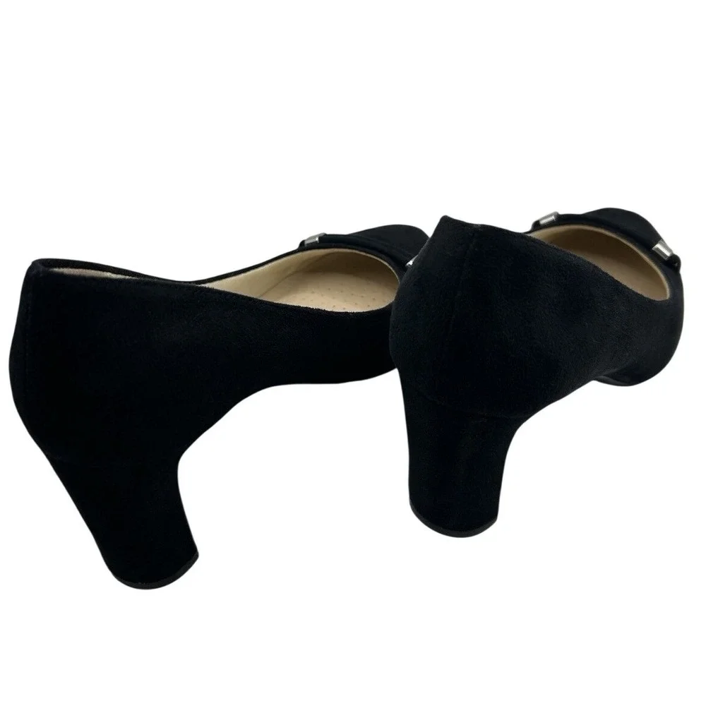 LifeStride Gianna Black Low Heel Pumps 9W Comfort Career Work Capsule‎ Church